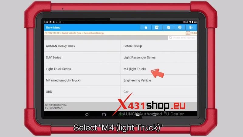 DPF Regen 2018 Foton Aumark with LAUNCH X431 PAD 5