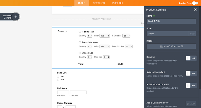 JotForm Online Form