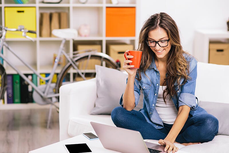 Woman on laptop doing tutoring