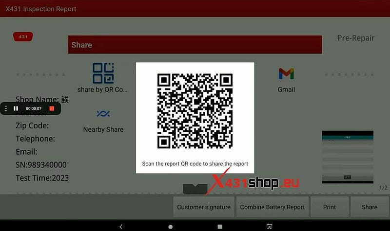 Launch X431_How to Scan QR Code to Share Diagnostic Reports