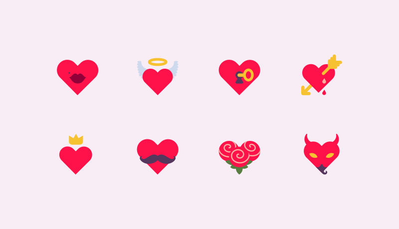 Saint Valentine Iconset by Denis Sazhin