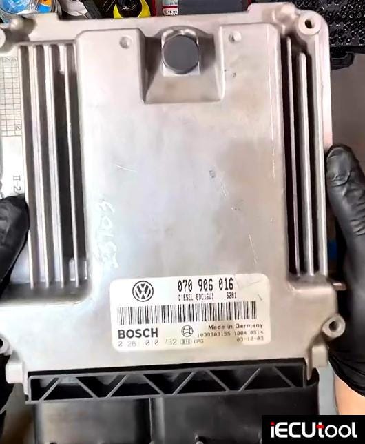 FormulaFlash Clone VW EDC16U1 ECU on Bench
