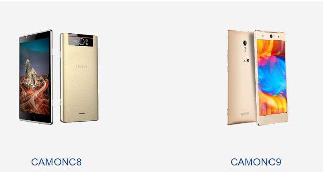 Tecno camon C9 vs Tecno camon C8 - difference and similarities