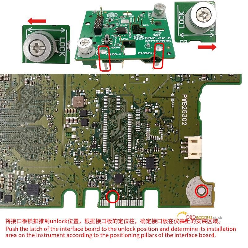 Yanhua Module 39 Installation Guide for Benz HU7 Instrument