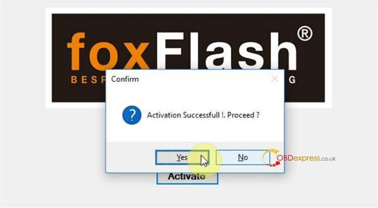 install and activate FoxFlash software