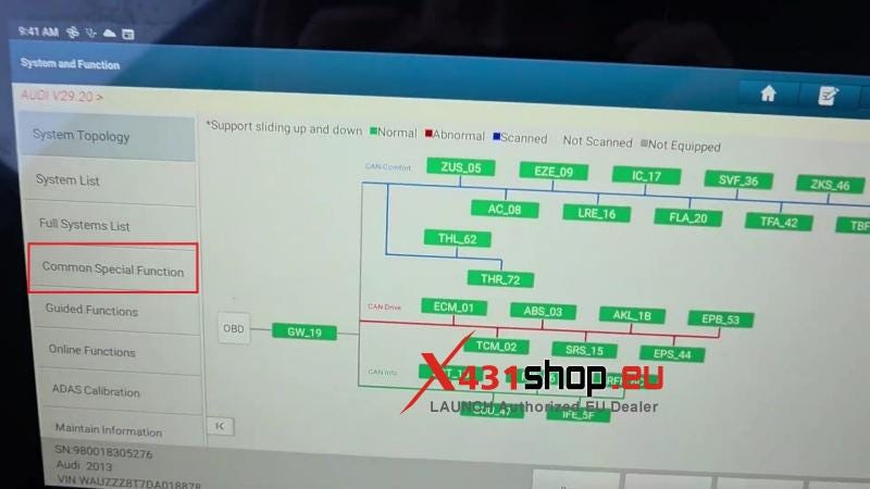 How to Reset Audi A5 Oil Service with LAUNCH X431 PAD7