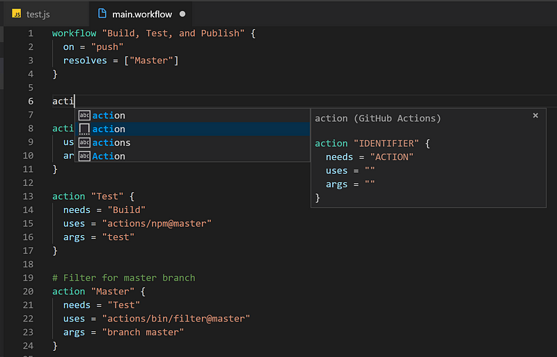 GitHub Actions Syntax Highlight