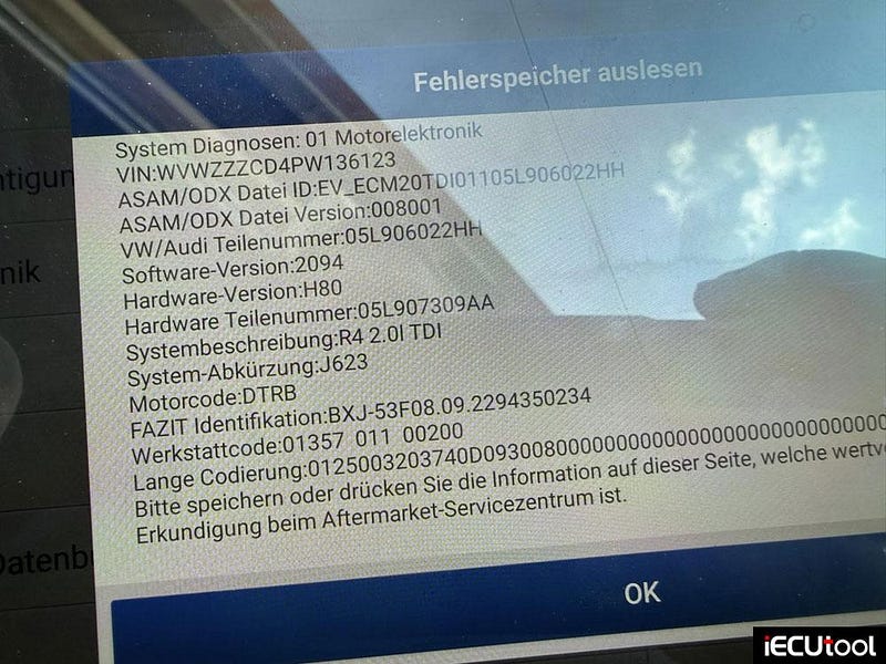 Autotuner Failed to Read VW Golf8 MD1CS004 ECU