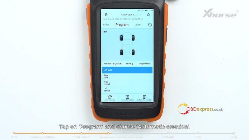 How to Program Xhorse XTPMS Sensors_TPMS Learning Method
