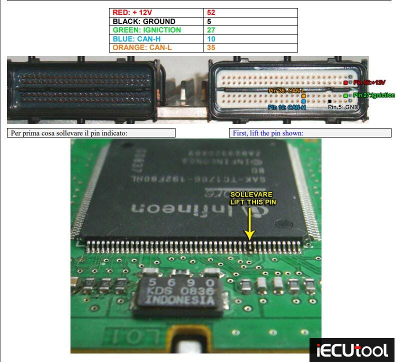 Foxflash Read and Write Hyundai Delphi MT86 in Boot