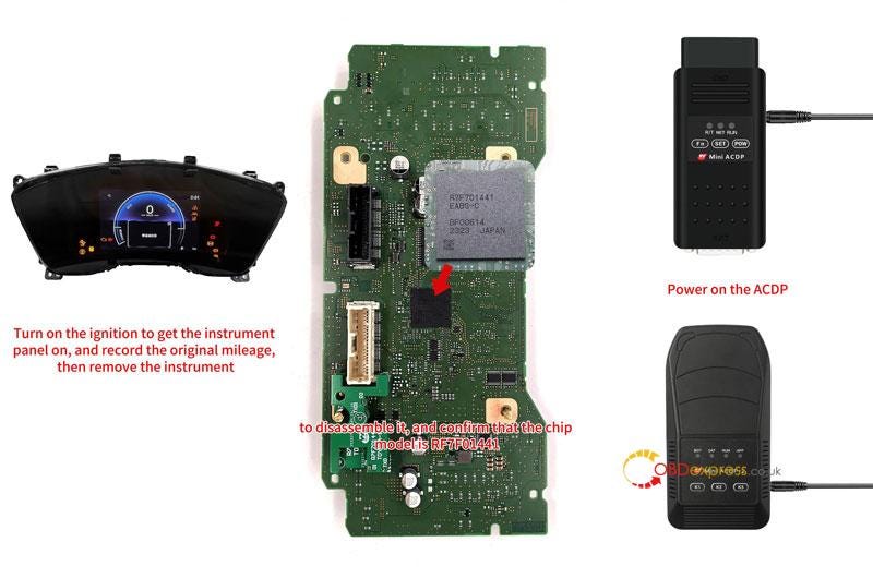 Yanhua ACDP Toyota R7F701441 Semi-LCD Mileage Correction