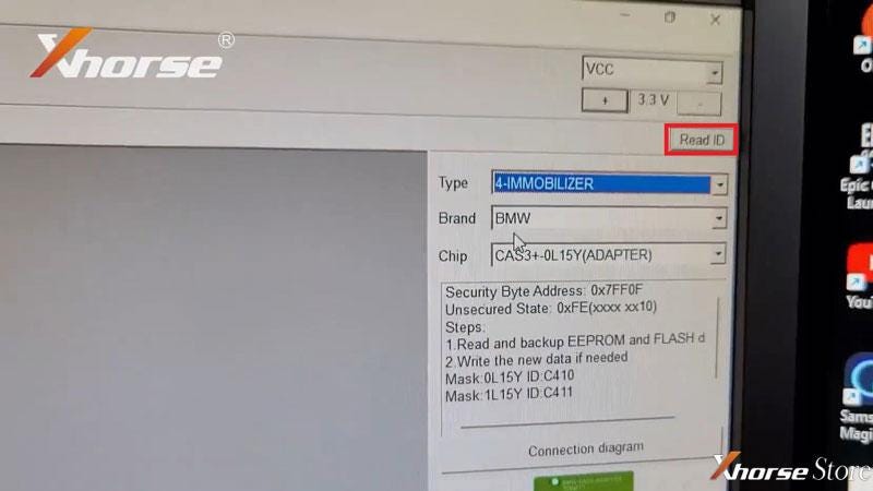 Xhorse VVDI PROG Read BMW CAS3 0L15Y No Soldering