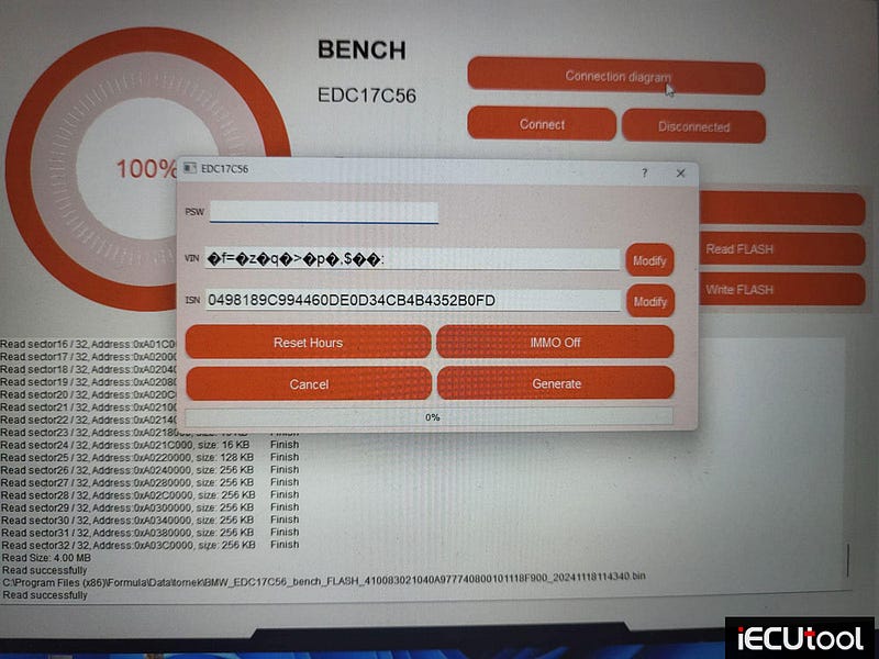 FormulaFlash BMW EDC17C56 Modify ISN VIN IMMO OFF