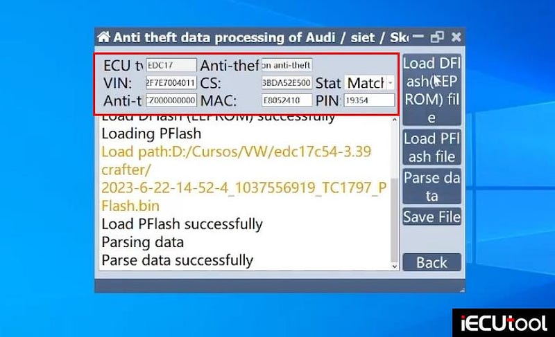 How to Read VW EDC17C54 ECU CS and PIN with CG FC200