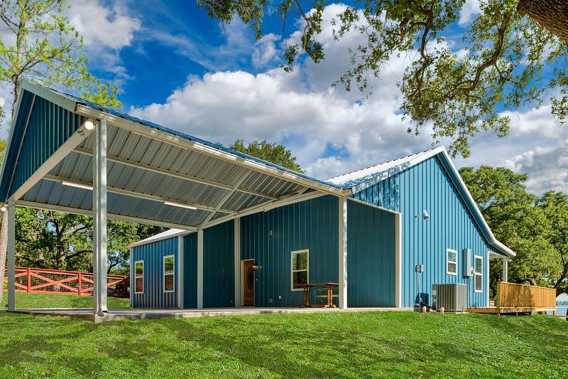 Lovely AllBlue Eagle Mountain Lake Barndominium by HL Custom Homes