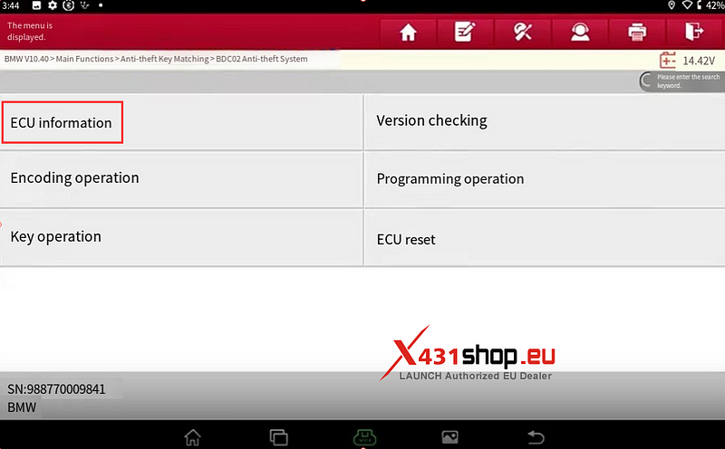 LAUNCH X431 IMMO Tool Add BMW BDC2 key