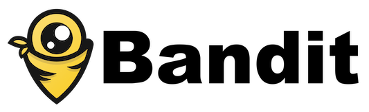 The logo of bandit consists of the text bandit with on the left an icon of an eye