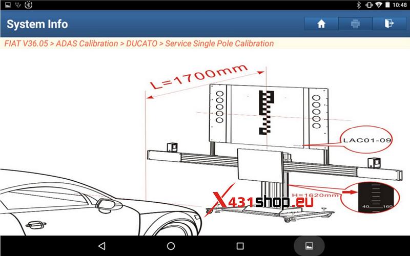 LAUNCH-X431_Fiat ADAS Front Camera Calibration Guide