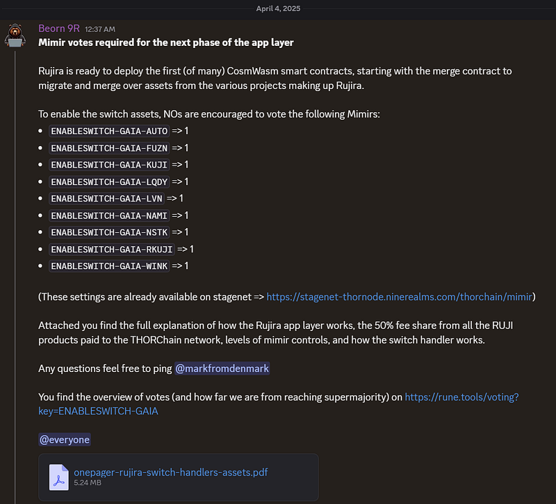 TCU THORChain Updates (Apr 2025)