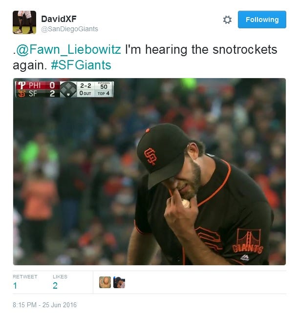 Giants-Bumgarner-Snotrocket-2016-06-25-1-Tweet