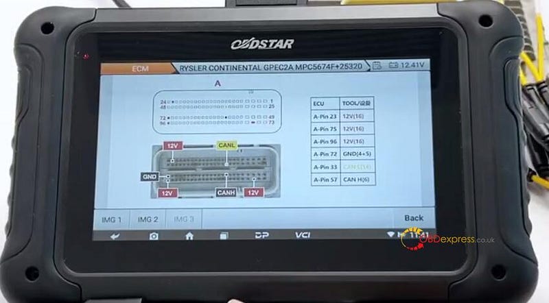 OBDSTAR DC706 を使用したクライスラー コンチネンタル GPEC2A ECU の読み取りと書き込み