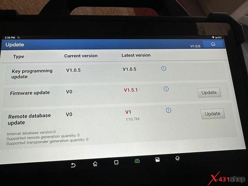 Launch X431 PAD VII Key Programming Update Error Device No Response