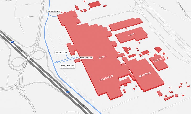 Tesla Factory Map