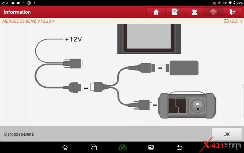 LAUNCH X431 IMMO Plus or Elite Program Benz Directional Lock Computer Replacement