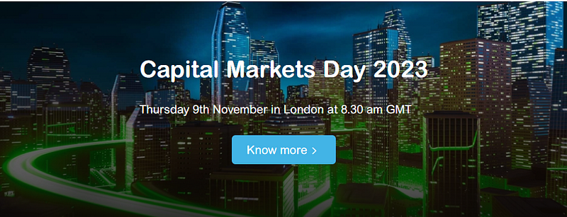 Schneider Electric’s call-to-action for Capital Markets Day 2023 ad