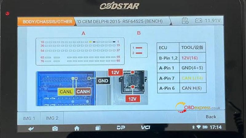 OBDSTAR DC706 Clone VOLVO DELPHI 2015-R5F64525 CEM