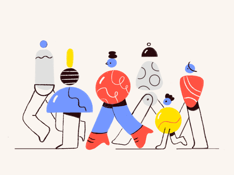 crowd illustration by zara magumyan in design inspiration