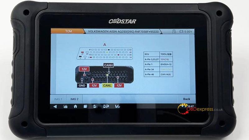 OBDSTAR DC706 VW AISIN AQ25009G 走行距離の校正