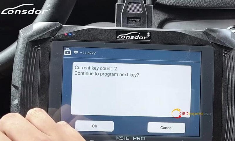 Volvo XC90 2017 Add New Key with Lonsdor K518 Pro via OBD