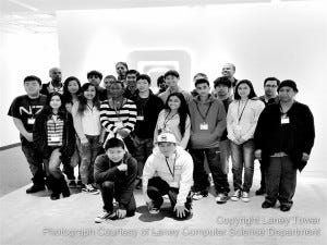 High school students from the Laney College ‘Upgrade’ summer computer program toured the Square facility in San Francisco. 