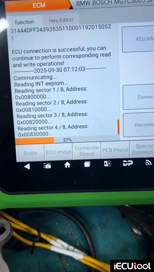 OBDSTAR G3 Read BMW MG1CS003 ECU ISN Code