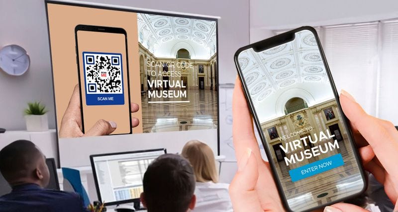 multi URL QR code for virtual museum and games