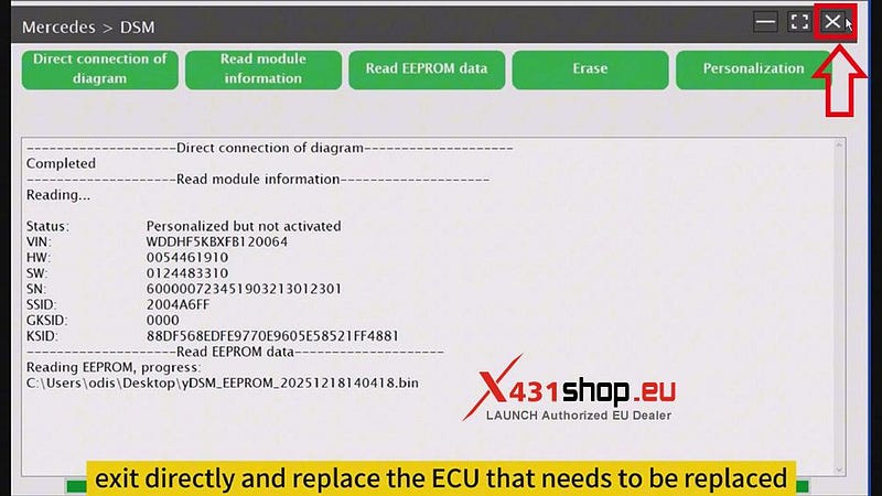 LAUNCH X431 ECU Tool Replace Mercedes-Benz DSM Transmission