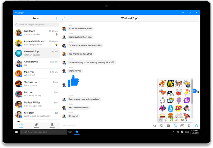 Messenger para Windows 10