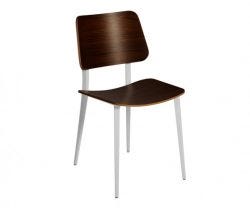 AGRA WOODEN DINING CHAIR, NATURAL WALNUT & LACQUERED WHITE