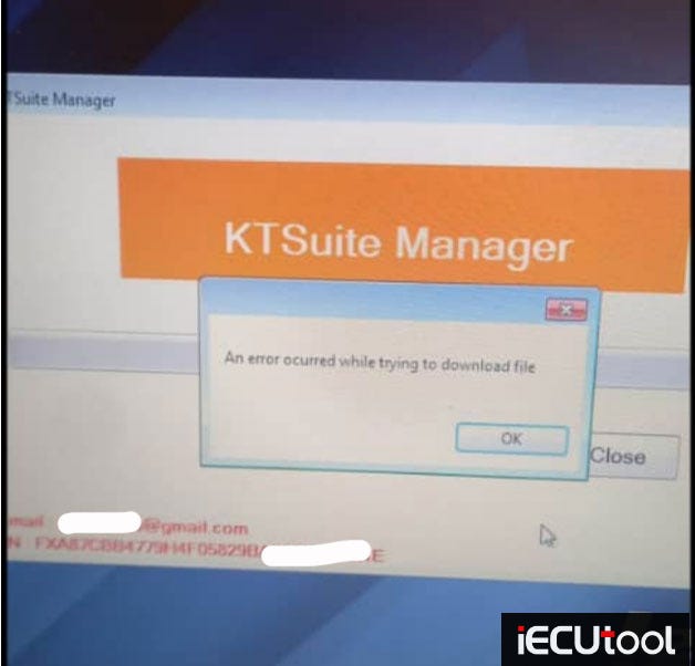 New KT200 An Error Occurred When Download File Solution