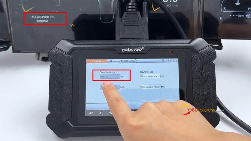 OBDSTAR ODO Master Calibrate CHANGAN UNI-V Cluster Mileage