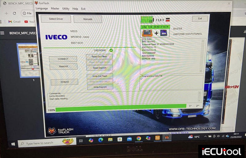 Foxflash Read and Write Iveco Euro Cargo Bosch EDC7UC31