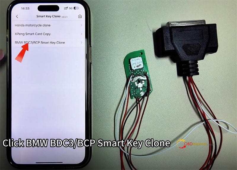 KEYDIY KD-X4 Copy BMW BDC3 Encrypted Mexico Key
