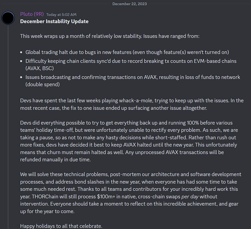 TCU THORChain Updates (Dec 2023)