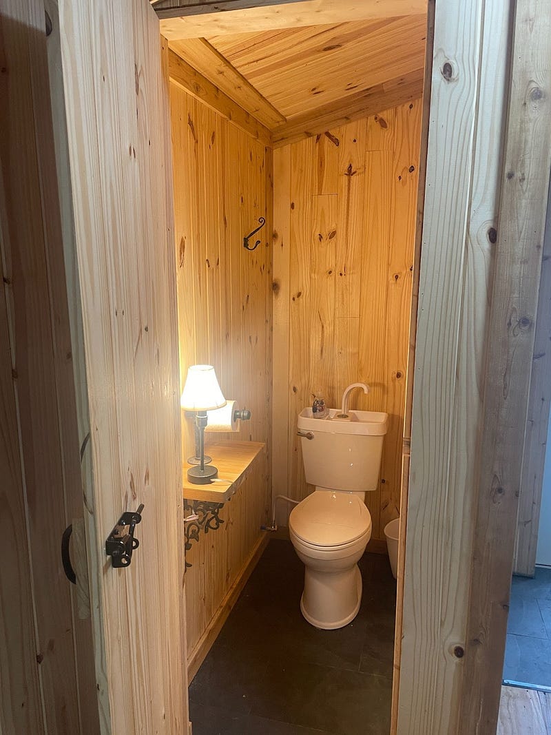 Bathroom in Kirk and Shannon's Bedias Barndominium
