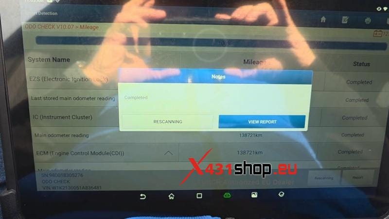 How to Check Benz W213 Real Mileage with LAUNCH X431 PAD7