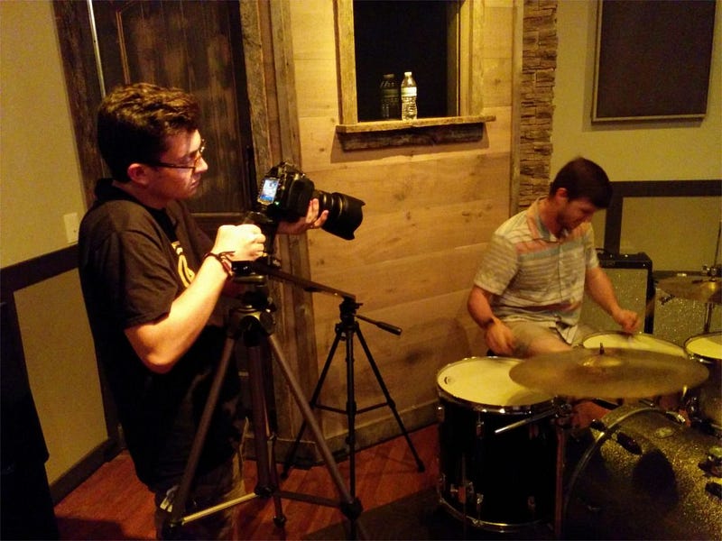  Filming Anthony Brant (musician and audio engineering specialist) at Epicentre Records.