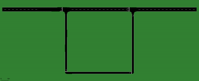 GIF — Simulation of some vehicles driving the detoured route.