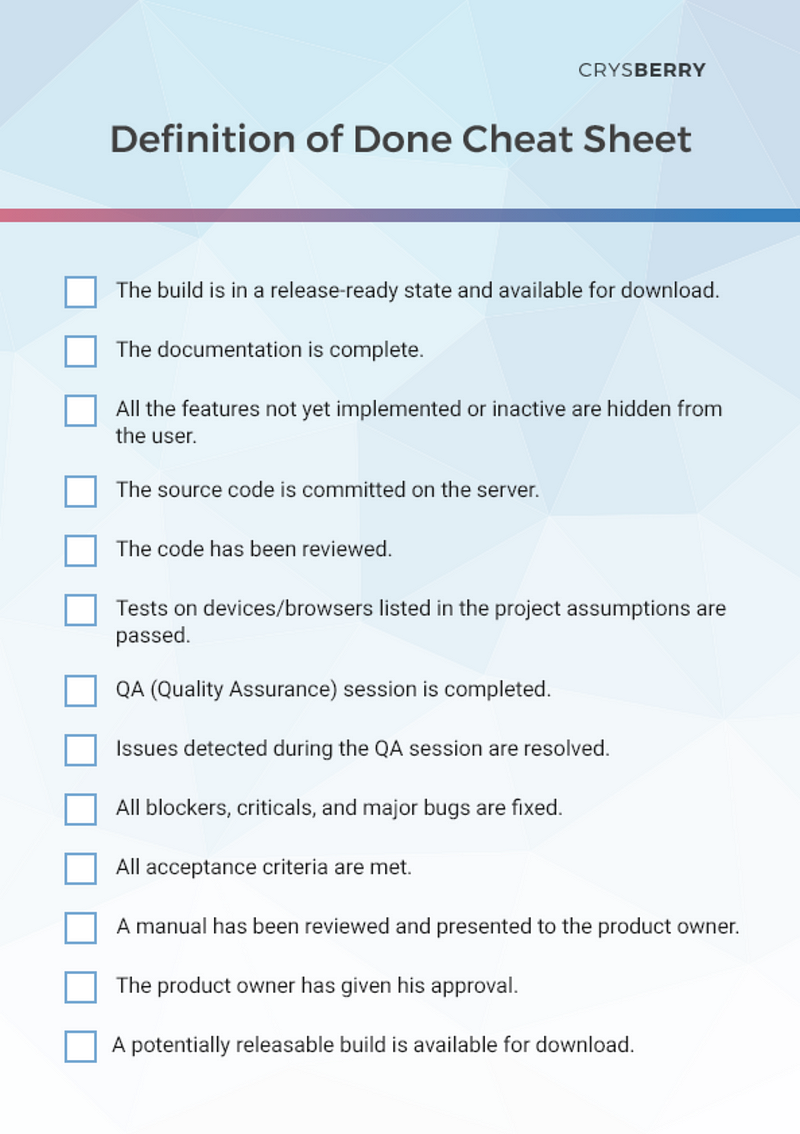 Why Should We Have ‘Definition of Done’ in Projects? Crysberry