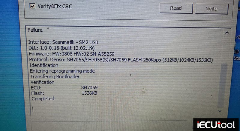 PCMTuner Read Isuzu 4HK1-TC on Bench
